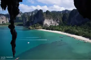 View of Railey and Tonsai Beach from Ao Phranang